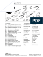 Shock Pulse Analyzer A2010: Part Numbers Technical Data For A2010