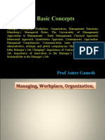 Basic Concepts: Prof Antre Ganesh