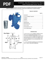 Installation, Operation & Maintenance Manual: Model 72 Simplex Basket Strainer, Sizes 3/8" - 8"