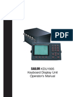 KDU1905 Keyboard Display Unit Operator's Manual: Sailor