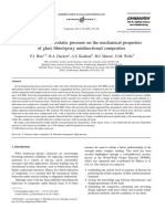 The Effect of Hydrostatic Pressure On The Mechanical Properties of Glass Fibre/epoxy Unidirectional Composites