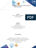 Paso 1 - Determinar La Importancia de Los Sistemas de Información para La Gestión de Proyectos Trabajo Final