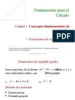 1.1 Ecuaciones de Segundo Grado