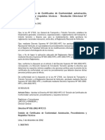 Directiva Emisión de Certificados de Conformidad Autorización Procedimientos y Requisitos Técnicos