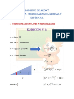 Ejercicios Longitud de Arco y Curvatura, Coordenadas Cilíndricas y Esféricas.