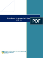 CSE 304 - Database Systems Lab Manual