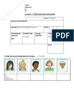 Worksheet Unit 1 "Feelings and Opinions": 33 Points Escrita