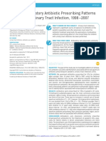 National Ambulatory Antibiotic Prescribing Patterns For Pediatric Urinary Tract Infection, 1998 - 2007