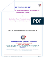 Request For Proposal (RFP) : Supply, Installation, Testing, Commissioning and Training of HD Camcorders For TV Studio @