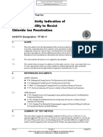 Surface Resistivity Indication of Concrete's Ability To Resist Chloride Ion Penetration