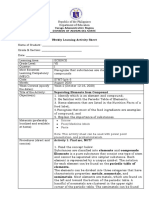 Weekly Learning Activity Sheet: Caraga Administrative Region Division of Agusan Del Norte