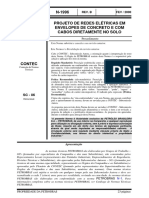 N-1996 - Projeto de Redes Elétricas em Envelopes de Concreto e Com Cabos Diretamente No Solo