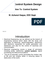 Lesson #M1 - 1 Introduction To Control Systems