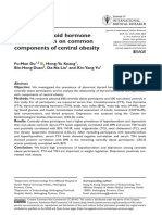 Effects of Thyroid Hormone and Depression On Common Components of Central Obesity