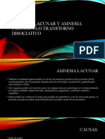 Amnesia Lacunar y Amnesia Psicogena o Transtorno Disociativo