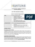 Lesson 2 (Week 2) - Investment in Equity Securities