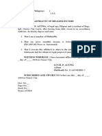 Affidavit of Incomeruna