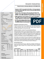 Grasim Industries: Results Above Estimates-Maintain ACCUMULATE