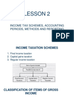 Lesson 2: Income Tax Schemes, Accounting Periods, Methods and Reporting