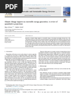 Climate Change Impacts On Renewable Energy Generation