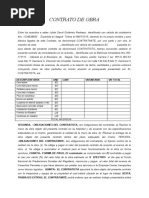 Formato Contrato de Obra para Solicitar Cesantia Parcial