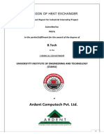 Ardent Computech Pvt. LTD.: Design of Heat Exchanger