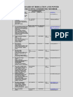 Central Board of Irrigation and Power List of Executive Committee Member