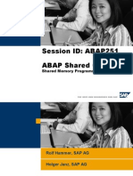 ABAP Shared Objects - Shared Memory Programming Made Easy