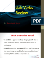 Modals Verbs Review: Hussain Al-Ghawi