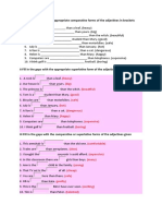 Comparative and Superlatives - Exercises