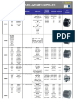 Poleas Unidireccionales: (References Numbers)