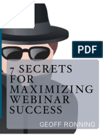 7 Se CR Ets FOR Maximizing Webinar Success: Geoff Ronning