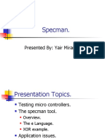 Specman.: Presented By: Yair Miranda