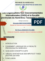 Les Ongi Et La Fiscalite Provinciale Du Nord-Kivu