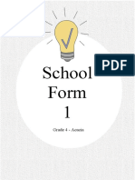 School Form 1: Grade 4 - Acacia