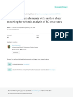 Fiber Finite Beam Elements With Section Shear Modeling For Seismic Analysis of RC Structures