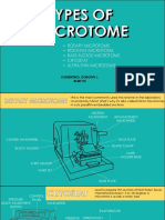 Types of Microtomes & Parts