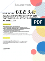 Module 3A:: Designing Instruction in The Different Learning Delivery Modalities