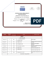 Formato de Cronograma de Actividades Inglés II