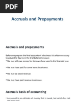 Accruals and Prepayments