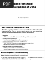 Basic Statistical Descriptions of Data: Dr. Amiya Ranjan Panda