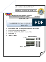 Procedimiento para Realizar Un Ensayo de Traccion