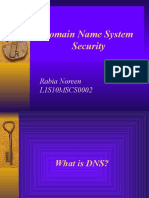 Domain Name System Security: Rabia Noreen L1S10MSCS0002