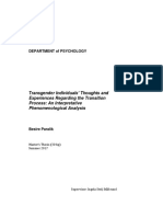 0.1 Master Thesis Transgender Individual Thourghts and Experiences Regarding The Transition Process PDF