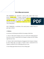 Direct Selling Agent Agreement Format