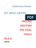 By Migz Abyss: Prelims Midterm Pre-Final Finals 99.9 %