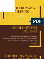 Sikolohiyang Pilipino: Presented By: Ruth M. Madriaga