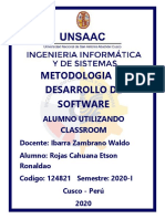 Casos de Uso - Actor-Alumno Usando Classroom