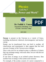 Lect. 7, Energy, Power, and Work