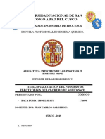 Informe #5 Electrolisis de Cloruro de Sodio